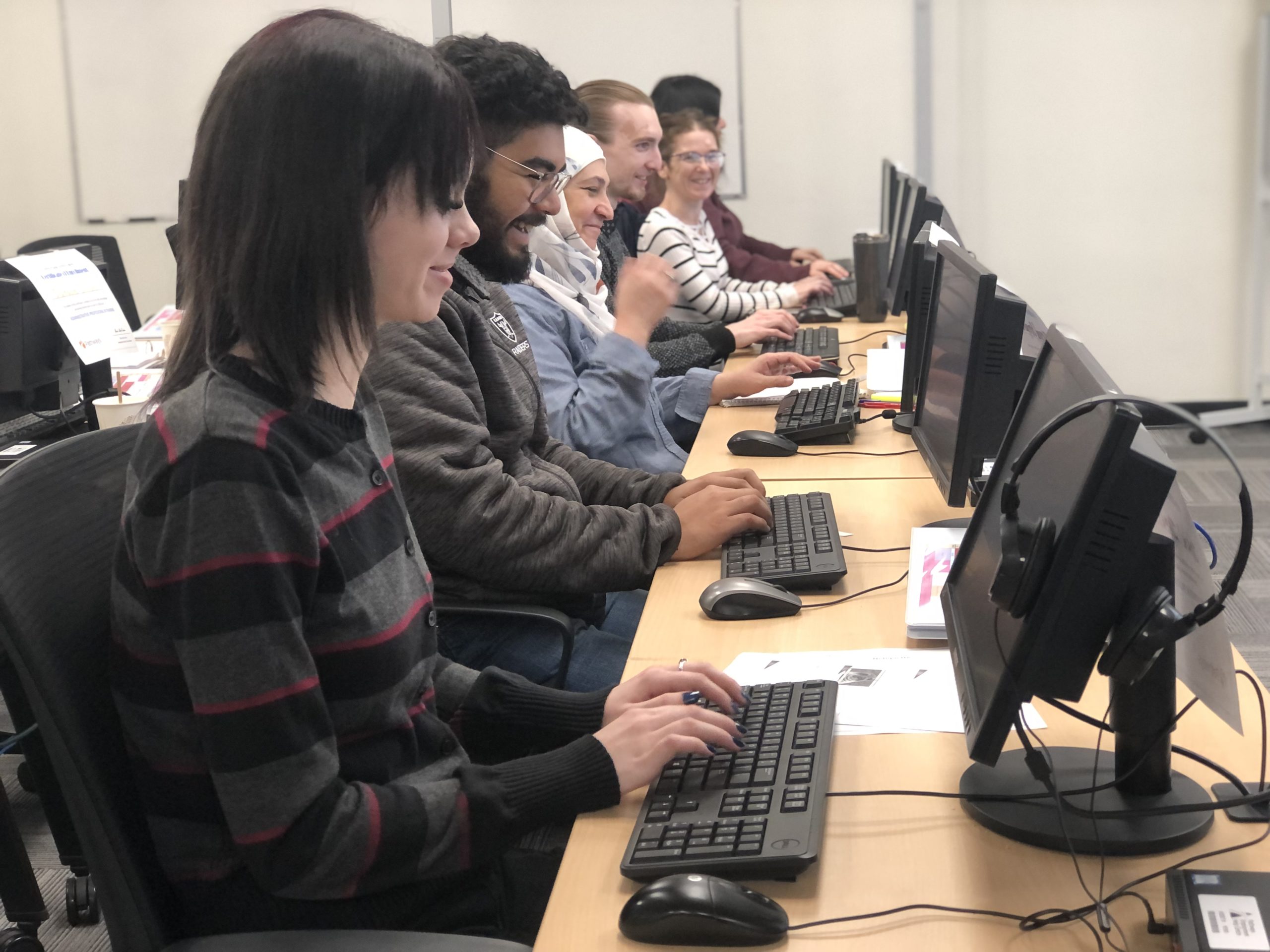 ACT Students Administrative Students work on their typing
