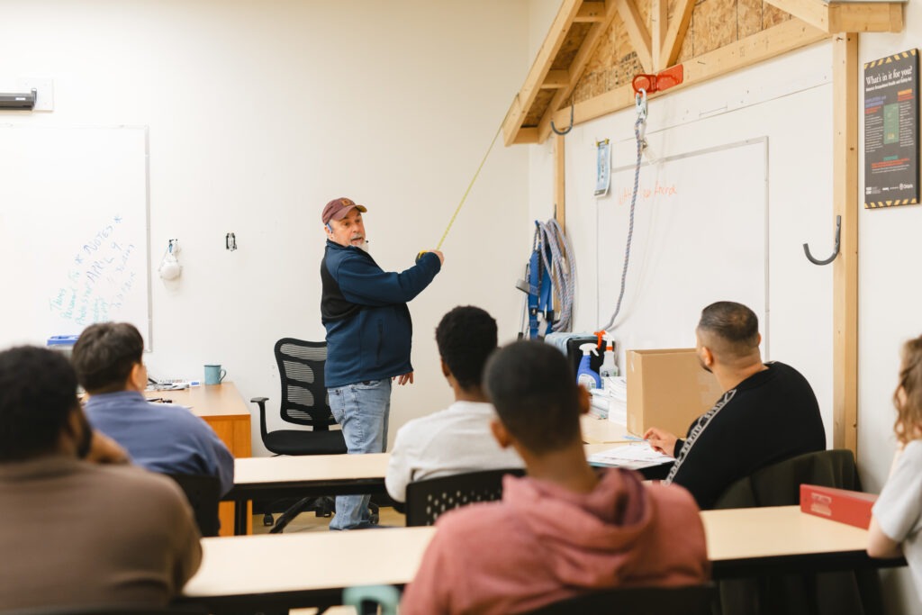 Ron Cooney teaching a Construction Technology Class